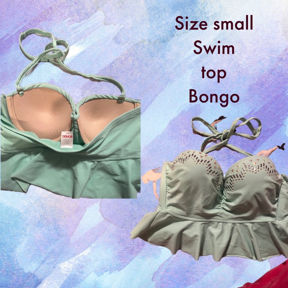 Size Small Swim Top teal Tiffany blue